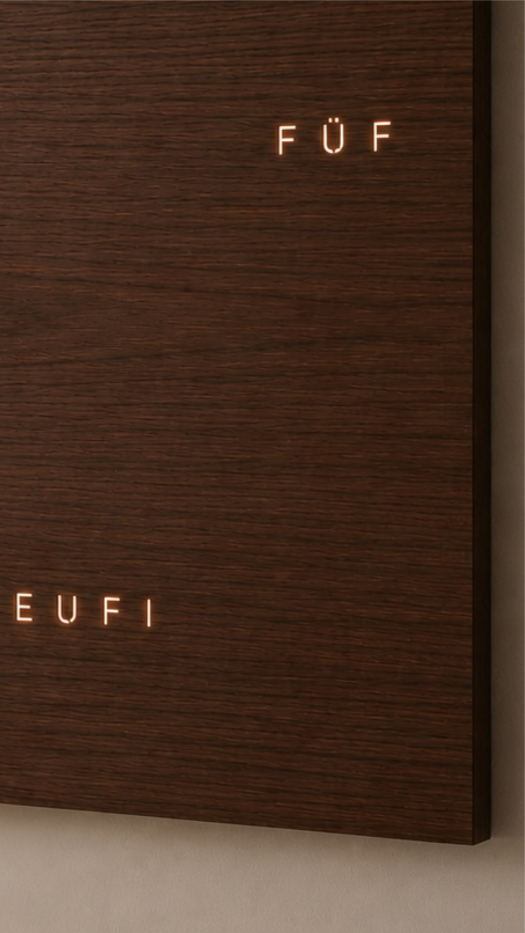 Detailansicht des Nussbaum-Furniers von ÄRA F